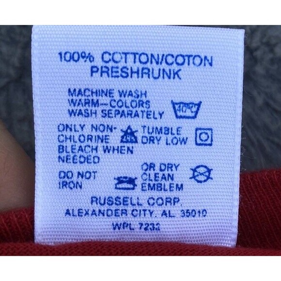 Vintage Hawaii Fish Size Large L Red Puff Print T Shirt Single Stitch - Picture 5 of 12